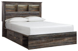 Signature Design by Ashley Drystan Bookcase Bed with 2 Storage Drawers
