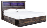 Signature Design by Ashley Drystan Bookcase Bed with 2 Storage Drawers