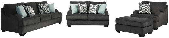 Charenton Benchcraft 4-Piece Living Room Set with Ottoman