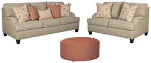 Almanza Signature Design 3-Piece Living Room Set with Ottoman