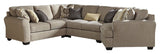 Pantomine Benchcraft 4-Piece Sectional with Cuddler