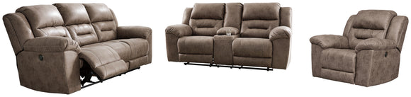 Stoneland Signature Design Contemporary Power Reclining 3-Piece Living Room Set