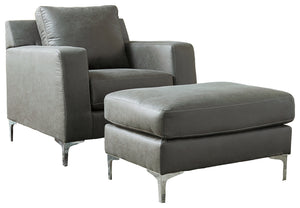 Ryler Signature Design 2-Piece Chair with Ottoman