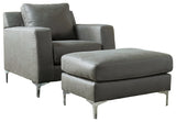 Ryler Signature Design 2-Piece Chair with Ottoman