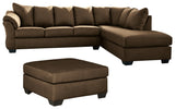 Darcy Signature Design 3-Piece Living Room Set with Oversized Ottoman