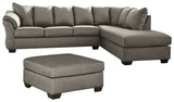 Darcy Signature Design 3-Piece Living Room Set with Oversized Ottoman