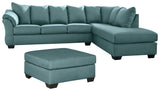 Darcy Signature Design 3-Piece Living Room Set with Oversized Ottoman
