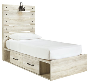 Signature Design by Ashley Cambeck Twin Panel Bed with 2 Storage Drawers