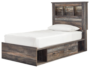 Signature Design by Ashley Drystan Twin Bookcase Bed with 2 Storage Drawers