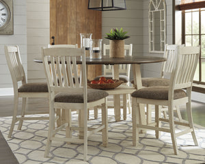 Bolanburg Signature Design 7-Piece Dining Room Set with Counter Height Drop Leaf Table